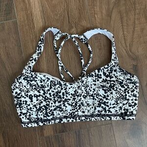 Lululemon Free to Be Bra | Black & White speckled | Size 4